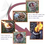 SOLEADER Compact Portable Wood Burning Camp Stove