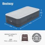SleepLux Twin Air Mattress with Built-in Pump