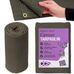Heavy Duty Waterproof Canvas Tarp - 8x10 Feet