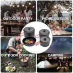 Alocs Portable Aluminum Camping Cookware Set
