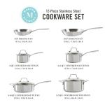 Martha Stewart Castelle 10-Piece Stainless Steel Cookware