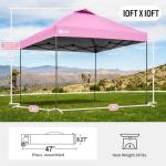 CROWN SHADES 10x10 Pop Up Canopy - Pink