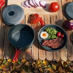 Alocs Portable Aluminum Camping Cookware Set