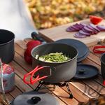 Alocs Portable Aluminum Camping Cookware Set