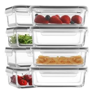 30oz Glass Meal Prep Containers with Lids - 8 Pack
