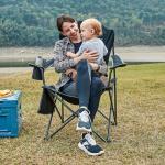 Oversized Black Camping Chairs - 2 Pack