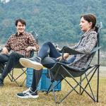 Oversized Black Camping Chairs - 2 Pack