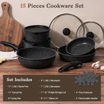 SODAY Non-Stick Cookware Set with Removable Handles