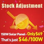 DOKIO 160W Portable Solar Panel Kit with USB Outputs