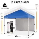 CROWN SHADES 10x10 Instant Pop-Up Canopy Tent