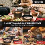 Alocs Portable Aluminum Camping Cookware Set
