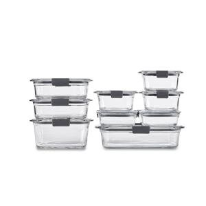 Rubbermaid Brilliance 9-Piece Glass Food Storage Set