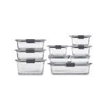 Rubbermaid Brilliance 9-Piece Glass Food Storage Set