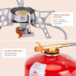 WADEO Windproof 3900W Camping Stove with Piezo Ignition