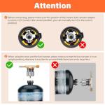 WADEO Windproof 3900W Camping Stove with Piezo Ignition