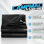 Heavy Duty Waterproof Black Tarp 8x10, 12 Mil