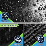 Heavy Duty Waterproof Black Tarp 8x10, 12 Mil