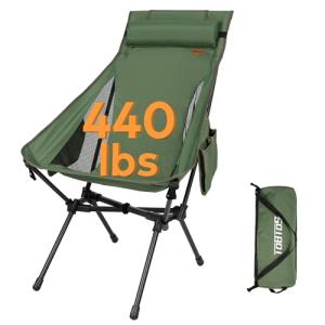 High Back Portable Camping Chair with Cushion