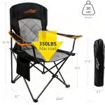 Oversized Padded Camping Chair with Cup Holder
