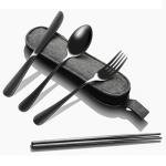 Compact Stainless Steel Flatware Set for Camping
