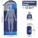 Oaskys 3-Season Lightweight Waterproof Sleeping Bag