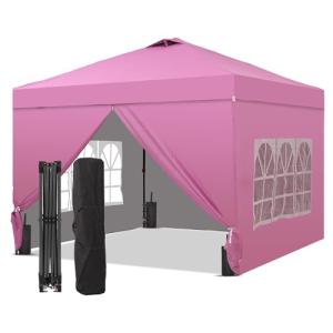 10x10ft Pop Up Canopy Tent with Sidewalls