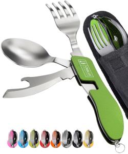 Orblue Portable 4-in-1 Camping Utensils Set