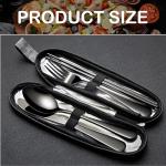 Compact Stainless Steel Flatware Set for Camping
