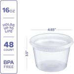 GUSTO 16 oz. Plastic Food Storage Containers