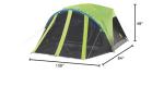 Coleman Quick-Pitch Dome Tent with Screen Room, 4-Person