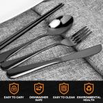 Compact Stainless Steel Flatware Set for Camping