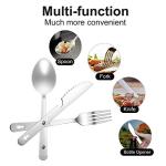 KINLINK 4-in-1 Portable Camping Utensils Set