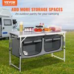 Portable Adjustable Aluminum Camping Kitchen Table