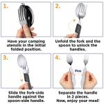 Orblue Portable 4-in-1 Camping Utensils Set