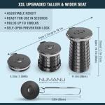 NUMANU XXL Folding Stool with Cushion and Carry Bag