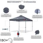 MASTERCANOPY 10x10 Pop-up Canopy Tent, Dark Gray