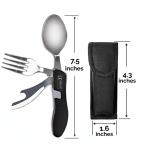 Orblue Portable 4-in-1 Camping Utensils Set