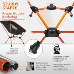 MARCHWAY Portable Lightweight Folding Camping Chair (Orange)