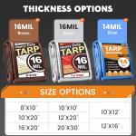 Keten Heavy Duty Waterproof Tarp 12x20 Feet