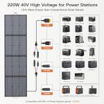 220W Portable Solar Panel for Camping & Off-Grid