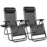 Sweetcrispy Portable Zero Gravity Recliner Chair Set