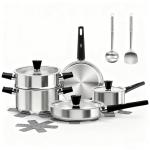 14-Piece Stainless Steel Camping Cookware Set