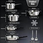 14-Piece Stainless Steel Camping Cookware Set