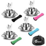 29-Piece Stainless Steel Camping Utensil Set