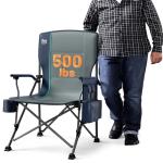 Oversized Heavy-Duty Camping Chair with Cup Holder