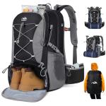 NUBILY 50L Waterproof Hiking Backpack with Rain Cover