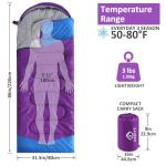 Oaskys 3-Season Lightweight Waterproof Camping Sleeping Bag