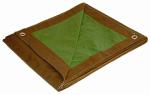 Medium Duty Camping Tarp, 16x20 Feet, Brown/Green