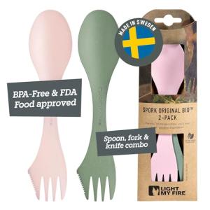Light My Fire 3-in-1 Spork Utensil Set, 2-Pack