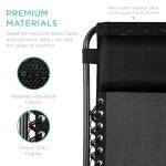 Adjustable Steel Mesh Zero Gravity Lounge Chairs - 2 Pack